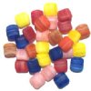 30 11mm Flat Puffed Square Matte Marble Bead Mix